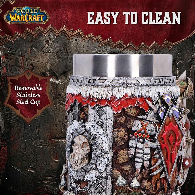 Nemesis Now World of Warcraft Horde Tankard 15.5cm - Officially Licensed Resin WoW Collectible, For Horde Players, Fantasy Collectors & WoW Fans
