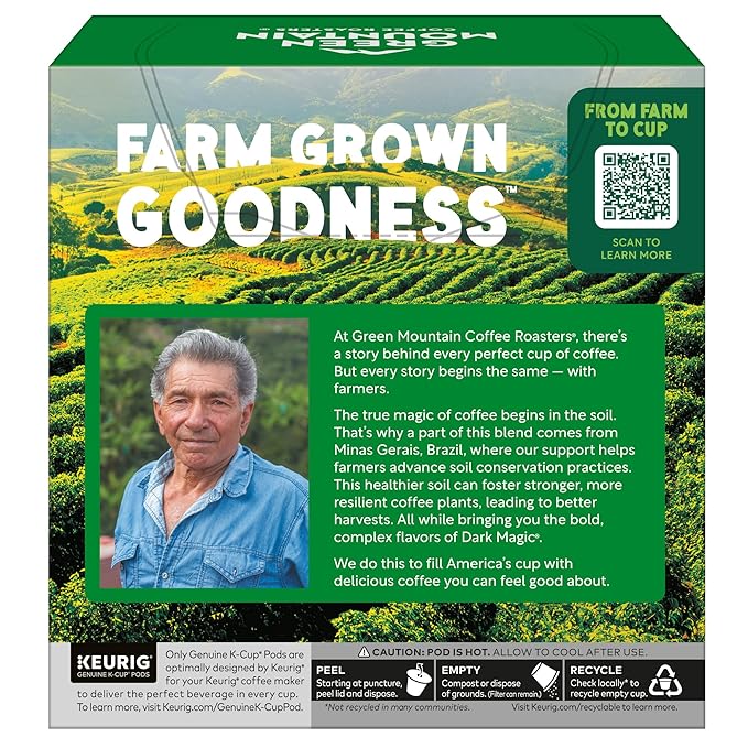 Green Mountain Coffee Roaster Dark Magic Keurig Single-Serve K-Cup Pods, Dark Roast Coffee, 32 Count