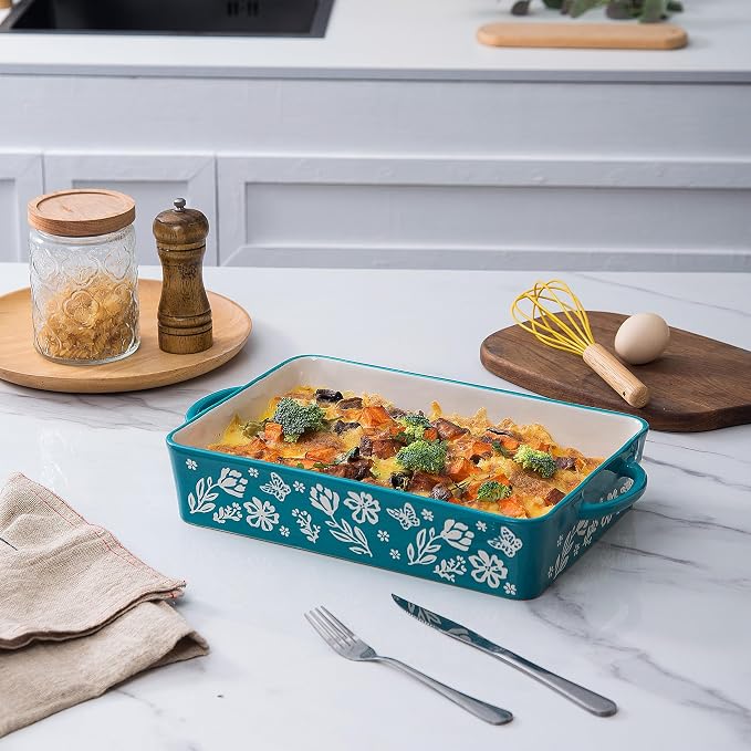 Wisenvoy Casserole Dish 9x13 Baking Pan Casserole Dishes For Oven Baking Dish Ceramic Lasagna Pan Baking Dishes For Oven