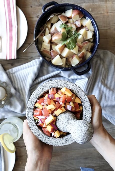 IMUSA USA Granite Molcajete Spice Grinder, Gray, 6 Inches (Pack of 4)