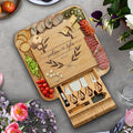 Personalized Charcuterie Board Gift Set - Custom Engraved Bamboo Cheese Board with Knife Set, Monogrammed Serving Platter for Wedding, Anniversary, House Warming Gifts New Home, Birthday, Mothers Day