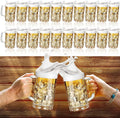 Mifoci 20 Pcs Plastic Beer Mugs with Handles 20oz Oktoberfest Beer Stein Bulk Reusable Drinking Cups Glasses for Bavarian Party Supplies Cocktail Beverages Alcohol Soda