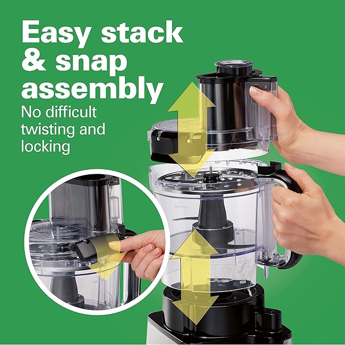 Hamilton Beach Stack & Snap Food Processor and Coffee Grinder Bundle