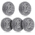 Honeydak 5 Pack Stainless Steel Scourers Steel Wool Scrubbers Bulk Separately Packaged 2.5 Inch, 15 Gram Metal Scourers Sponges Wire Scouring Pad for Stove Pot Pan Oven Kitchen Restaurant(Classic)