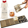 Death & Co Clear Ice Cube Maker Design Tray - Craft Modern Bourbon & Cocktails in 5 Seconds - Whiskey Mold Cube Ice Stamp – Bartender Accessories - Old Fashion Cocktails by Ash Harbor X Death and Co