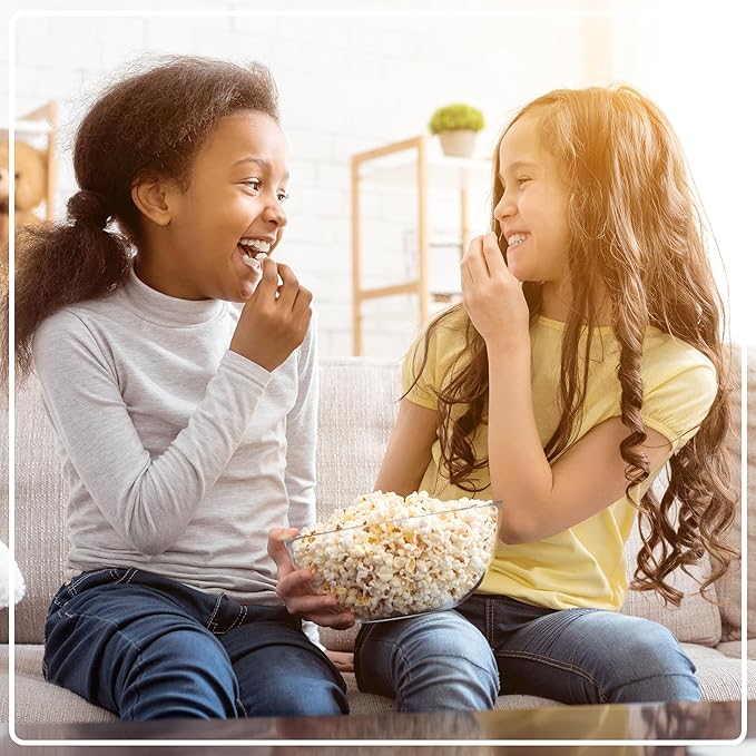 Nostalgia Electric Non-Stick Stirring Popcorn Machine with Hot Oil- Easy-To-Clean Popcorn Popper with Dual-Use Bowl & Cool-Touch Handles- Popcorn Maker for 8 Cups of Theater Style Popcorn- Red