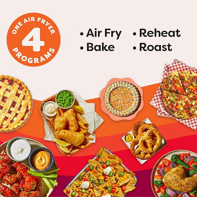 Instant Pot Vortex 6QT XL Air Fryer, 4-in-1 Functions that Crisps, Roasts, Reheats, Bakes for Quick Easy Meals, 100+ In-App Recipes, is Dishwasher-Safe, from the Makers of Instant Pot, Black