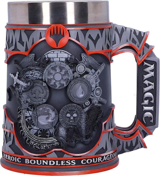 Nemesis Now Magic The Gathering Five Colour Wheel Tankard, Resin, Grey, 1 Count (Pack of 1)