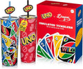 Dragon Glassware x UNO Stainless Steel Tumbler with Straws, 24 oz 2-Pack | Vacuum Insulated Stainless Steel Tumbler with Straws & Lids; Double Walled Tumbler with Straw Topper; Official UNO Merch