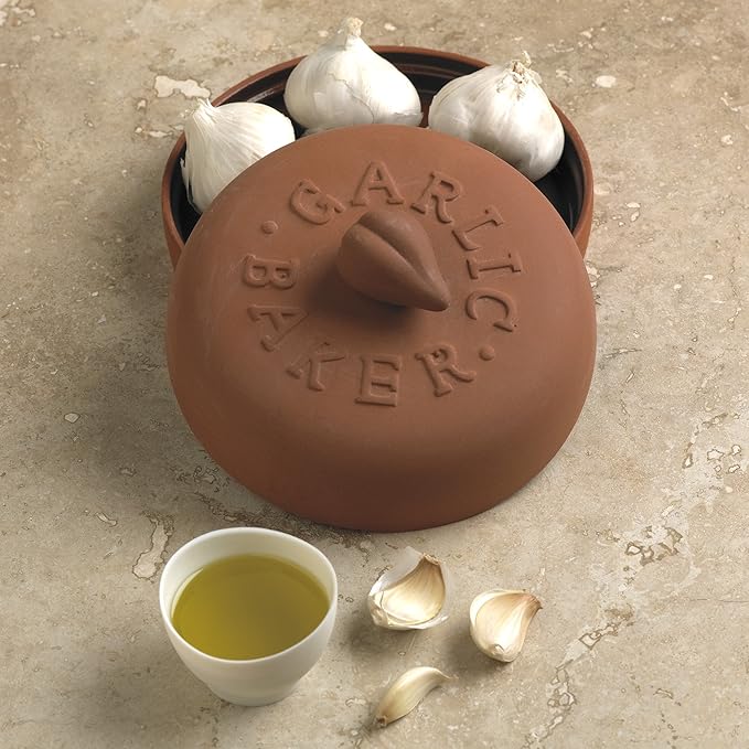 Fox Run Garlic Baker, 7-Inch, Terra Cotta