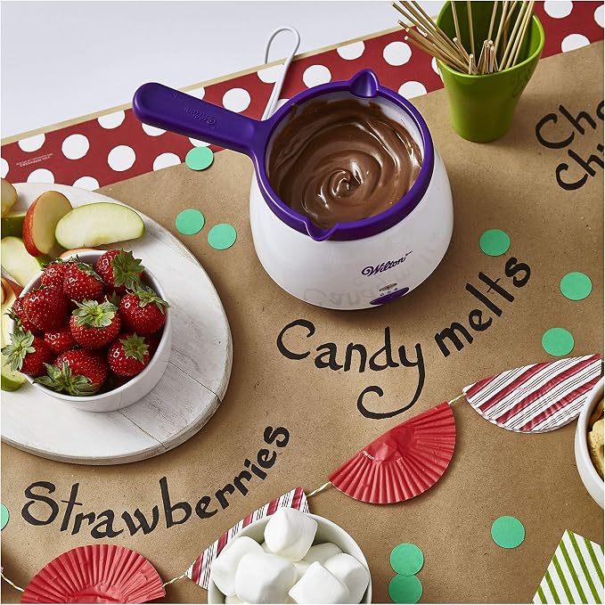 Wilton Candy Melts Candy Melting Pot - Melt Station for Chocolate & Fondue - Features Dishwasher-Safe Insert & Easy-Pour Spout - Fits on a Tabletop - 2.5-Cup Capacity (Pack of 2)