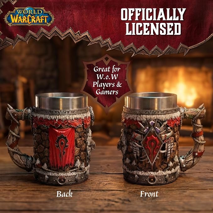 Nemesis Now World of Warcraft Horde Tankard 15.5cm - Officially Licensed Resin WoW Collectible, For Horde Players, Fantasy Collectors & WoW Fans