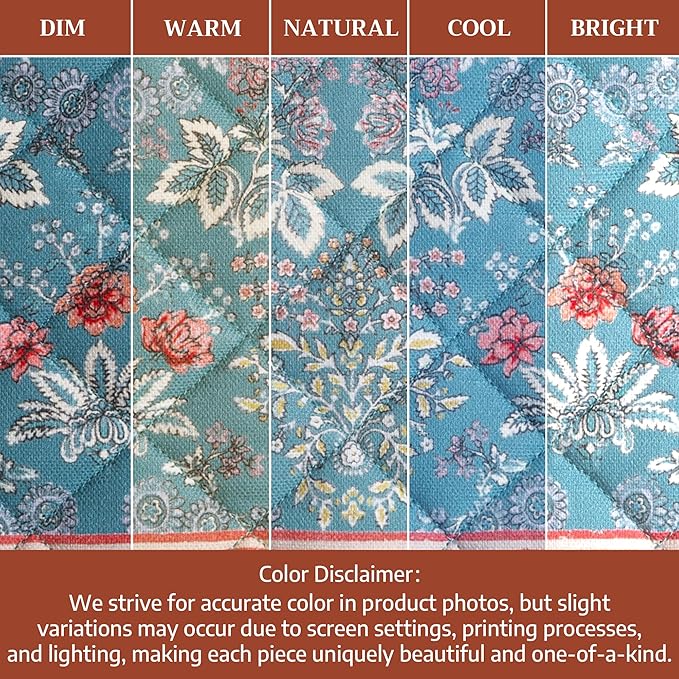 Maison d' Hermine Pot Holders 100% Cotton Heat Resistant Potholders 8" x 8" Hot Pads with Loop BBQ Cooking Baking Gifts for Mothers Day Handling Hot Pans Spring/Summer (Pack of 1, Marquise)