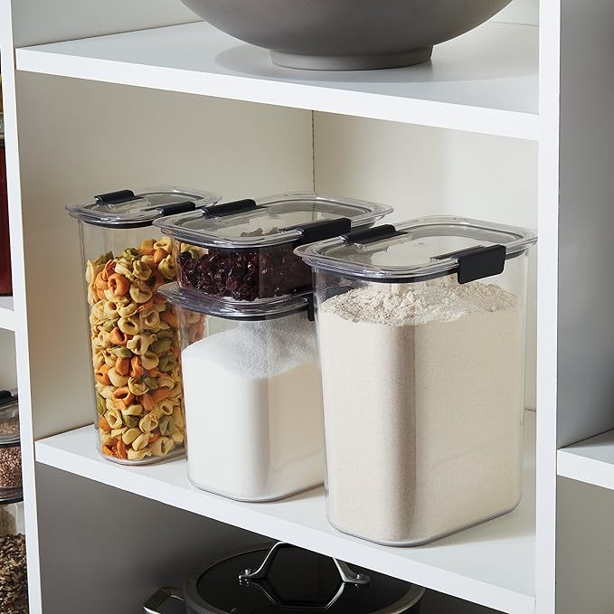 Rubbermaid Brilliance Food Storage Containers Set with Lids (4 Pieces) | Rubbermaid Brown Sugar Container