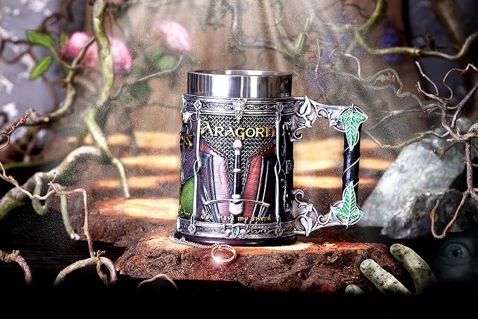 Nemesis Now Officially Licensed Lord of The Rings The Fellowship Tankard, Multi Coloured, 15.5cm