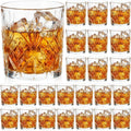 24 Pcs Old Fashioned Whiskey Glasses 12 oz Elegant Crystal Whiskey Glasses Bourbon Cocktail Rocks Glass for Bourbon Scotch Liquor Cocktails Barware Men Gifts