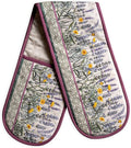 Maison d' Hermine Double Oven Mitts 100% Cotton 7"x35" Double Oven Mitt Heat Resistant BBQ Cooking Gloves with Loop Baking Grilling Gifts for Mothers Day Spring Summer (Fanny Lavender)