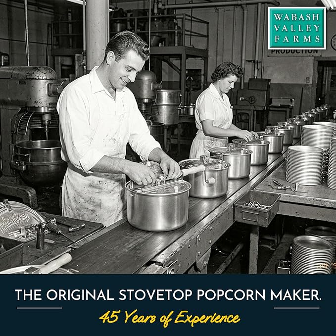 Whirley-Pop Popcorn Popper Kit - Metal Gear - Silver - 1 Real Theater All Inclusive Popping Kit