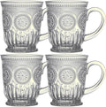 Vintage Hobnail Smoke Glass Mugs Set of 4 – 10oz