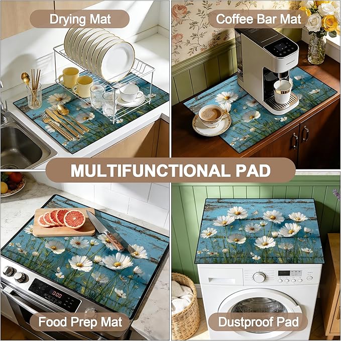 Stove Top Covers for Electric Stove: Heat Resistant Protector Glass Stove Top Expands Counter Space, Stylish Kitchen Decor 28.5'' 20.5''