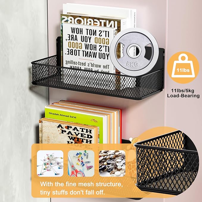 Buyyyit [4 Pack] Magnetic Spice Rack Kitchen Organization Cabinet Refrigerator Seasoning Organizers & Storage Door Shelf Home Pantry