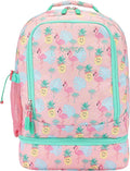 Bentgo Kids 2-in-1 Backpack & Insulated Lunch Bag - Durable 16” Backpack & Lunch Container in Unique Prints for School & Travel - Water Resistant, Padded & Large Compartments (Tropical)