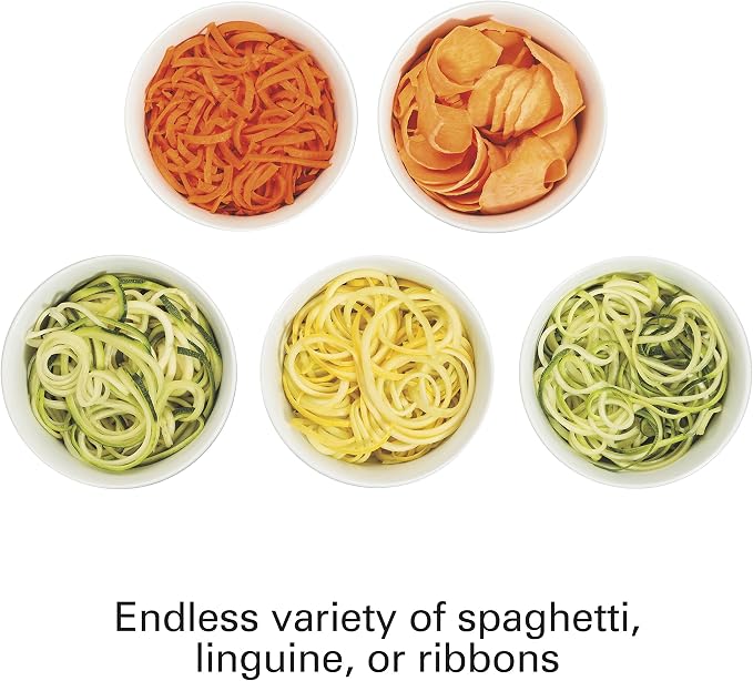 Hamilton Beach 3-in-1 Electric Vegetable Spiralizer for Veggie Noodles, Zoodle Maker & Slicer With 3 Cutting Cones for Spaghetti, Linguine, and Ribbons, 6-Cups, Black (70930) (Pack of 2)