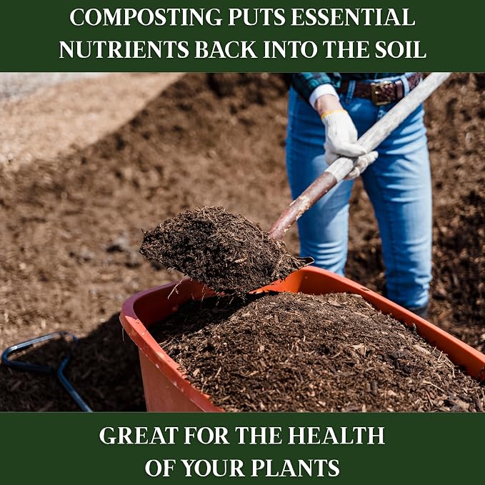 Bamboozle - 1 Gallon Compost Bin, Comes with Hemp-Based Filter, Sustainable Materials, Indoor Countertop Composter, Home & Garden Supplies, Terracotta