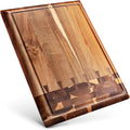 Acacia Wood Cutting Board for Kitchen and Home - Beautiful Large Butcher Block Chopping Board, Sustainable Wood, Juice Groove - Doubles as 3 Compartment Serving Board - 17 x 13 x 1.5"