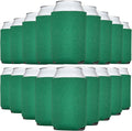 TahoeBay Bulk Blank Beer Can Cooler Sleeves (50-Pack) Sublimation Blanks for Vinyl Plain Soft Foam Can Sleeves Coolers for Soda Cans & Bottles Black, White, Assorted Solid Color (Kelly Green)