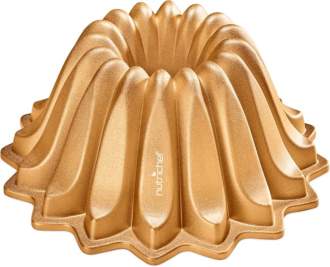 NutriChef 9 Inch Cake Pan - 7 Cups Die-Cast Aluminum Cake Mold for Baking - Sloped Edges for Uniform Baking, Nonstick for Easy Release and Even Bake, Durable Design, Ideal for Desserts and Casseroles