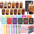 Skylety 12 Set Teachers Appreciation Gifts Bulk Thank You Tumblers with Lid Inspirational Spiral Notebooks Sticky Note Pens for Back to School Female Staff Coworker