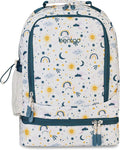 Bentgo Kids 2-in-1 Backpack & Insulated Lunch Bag - Durable 16” Backpack & Lunch Container in Unique Prints for School & Travel - Water Resistant, Padded & Large Compartments (Friendly Skies)