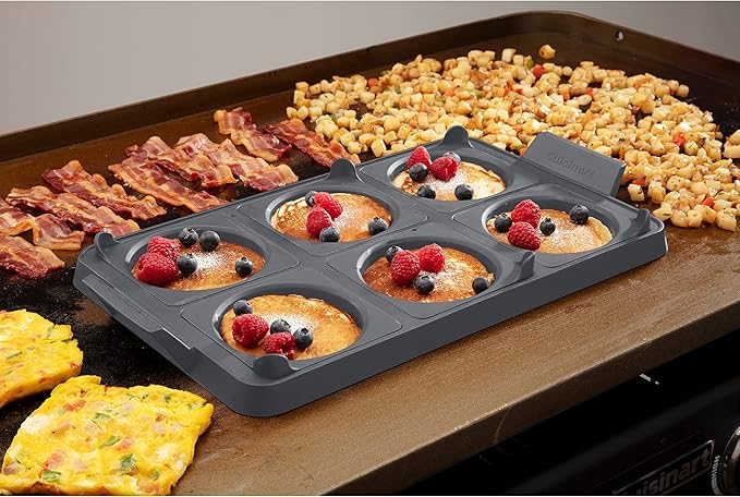 Cuisinart CGR-600 7-Piece Griddle Egg Ring Tray