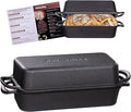 11x5 Inch Cast Iron Loaf Pan With Lid，5.8 Qt Large Loaf Pans For Sourdough Bread Baking, Pre-Seasoned Heavy Duty Dutch Oven Bread Pan For a Crispy Crust