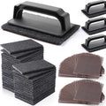 Reallnaive 124 Pcs Griddle Cleaning Kit Screen Holder Grill Screens Cleaning Pads Heavy Duty Abrasive Mesh Pads for Flat Tops, Cast Iron, Stainless Steel Griddle Cleaner Accessories Bundle (Black)