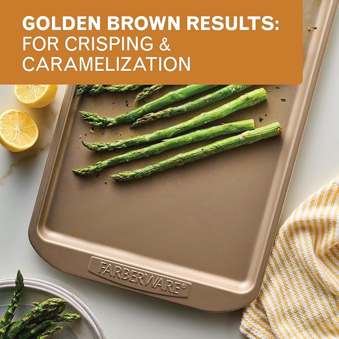 Farberware Bakeware Nonstick Sheet Pan, 10-Inch x 15-Inch, Mocha