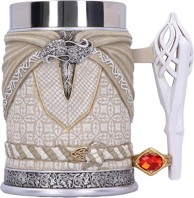 Nemesis Now Lord of the Rings Gandalf The White Tankard 15cm, Resin, White, Officially Licensed Lord of the Rings Merchandise, Cast in the Finest Resin, Expertly Hand-Painted