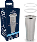 Cold Brew Filter for Mason Jar Wide Mouth Coffee Maker, UPGRADED Stainless Steel Mesh with 2 Silicone Seals (1 Quart 32 Ounces)
