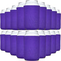TahoeBay Bulk Blank Beer Can Cooler Sleeves (50-Pack) Sublimation Blanks for Vinyl Plain Soft Foam Can Sleeves Coolers for Soda Cans & Bottles Black, White, Assorted Solid Color (Purple)