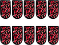 EHOMEA2Z Cast Iron Skillet Pan Pot Holder Covers Mitts Black Non-Slip Washable Sleeves for BBQ Baking Kitchen Cotton Commercial Grade (Chili, 10)