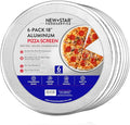 New Star Foodservice Restaurant-Grade Seamless Aluminum Pizza Baking Screen, 18 Inch, Pack of 6