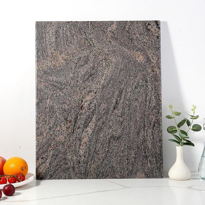 Koville Marble Cutting Board for Kitchen, 20x16 Inches Large Marble Slab Cheese Board, Rectangular Serving Board for Baking Charcuterie Pastry, Natural Stone Board for Countertop (Paradiso)