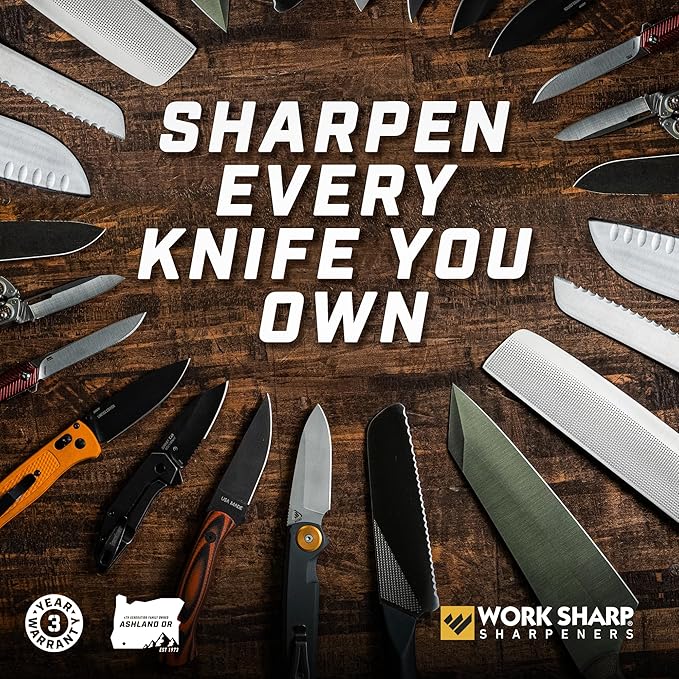 Work Sharp Guided Field Sharpener, Compact Travel Knife Sharpener Tool