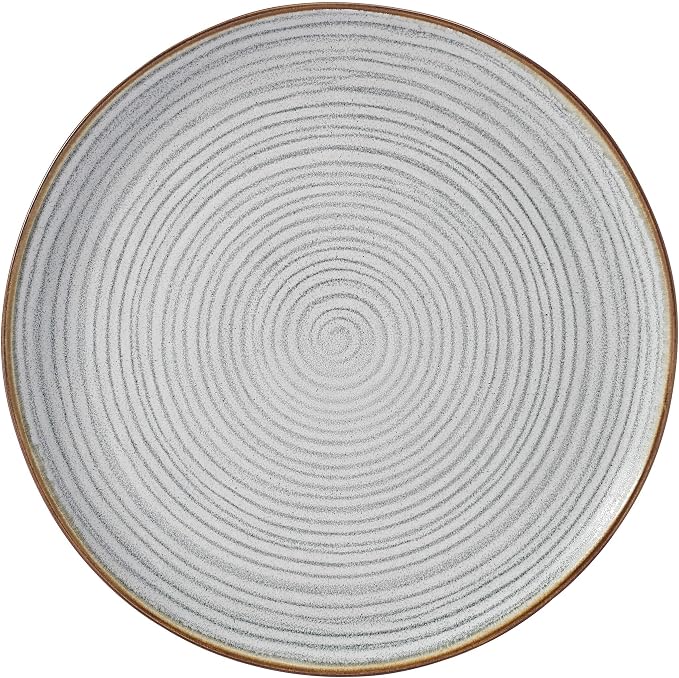 Pfaltzgraff Rowan Gray 12 Piece Plate Bowl Dinnerware Set, Service for 4