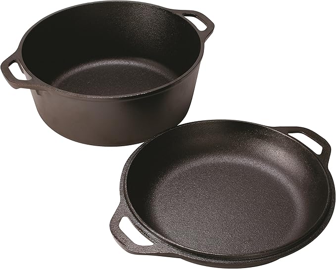 Lodge Cast Iron Serving Pot and Silicone Assist Handle Holder Bundle