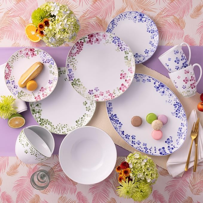Noritake Bloomington Road Green 4-Piece Place Setting, Serving for 1