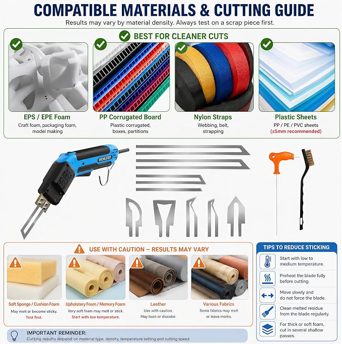 【New Model】 Foam Cutter Electric Hot Knife, Foam Cutting Tool Kit,Air Cooled 200W Styrofoam Cutting Tool Kit for Cutting Foam Board Insulation, EPP, EPS, XPS, EVA