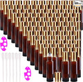 inice 100 10ml Amber Galss Roller Bottles Essential Oils Applicator With Stainless Steel Roller Balls Aluminium Alloy Cap