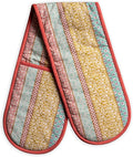 Maison d' Hermine Double Oven Mitts 100% Cotton 7"x35" Double Oven Mitt Heat Resistant BBQ Cooking Gloves with Loop Baking Grilling Gifts for Mothers Day Spring Summer (Provence)